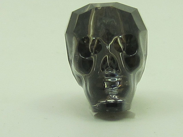 1pc. 13mm SKULL SILVER NIGHT BEAD European Rhinestones